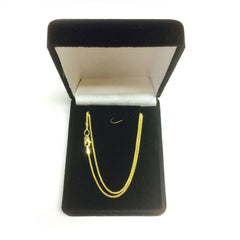 14k Yellow Gold Round Wheat Chain Necklace, 1.2mm - JewelryAffairs