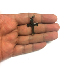 14k Yellow Gold Twisted Cable Cross Mens Pendant, 25 X 15 mm