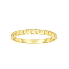 14k Yellow Gold Twisted Cable Womens Ring, Size 7 - JewelryAffairs