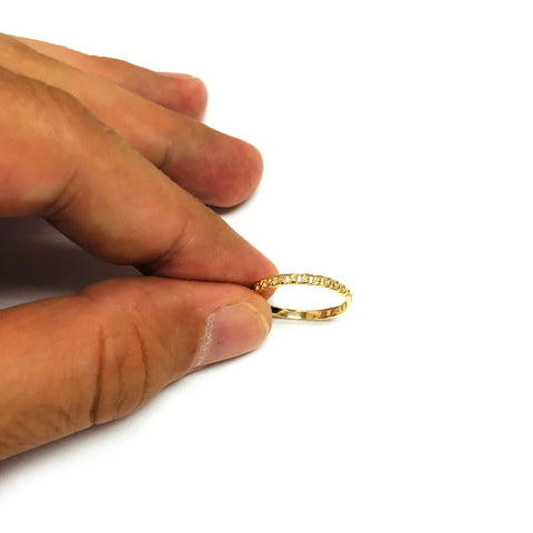 14k Yellow Gold Twisted Cable Womens Ring, Size 7