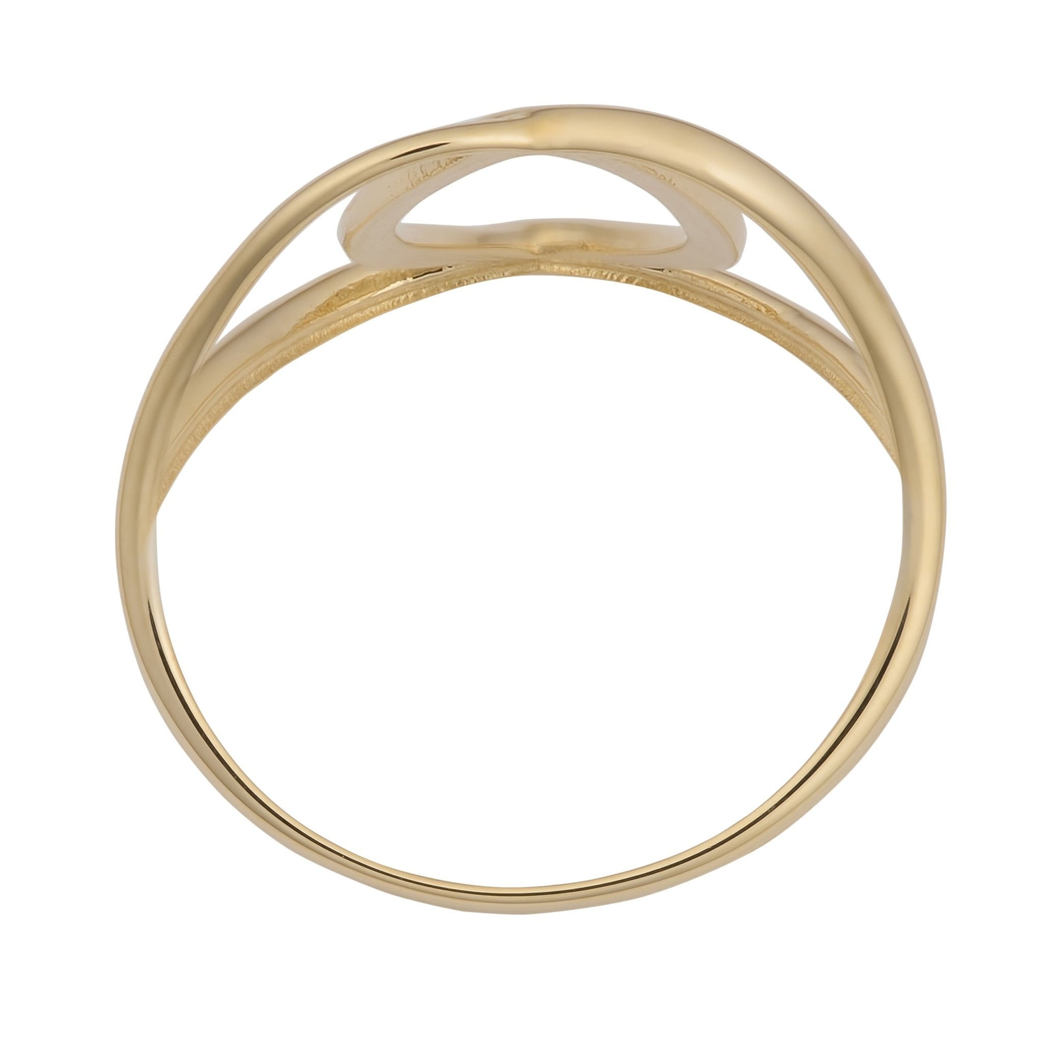 14k Yellow Gold Wide Knot Fashion Ring - JewelryAffairs