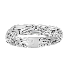 14Kt White Gold Byzantine Style Band - 4mm Wide