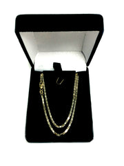 Collana a catena a maglie Mariner in oro giallo 10k, gioielli di design pregiati da 1,7 mm per uomini e donne
