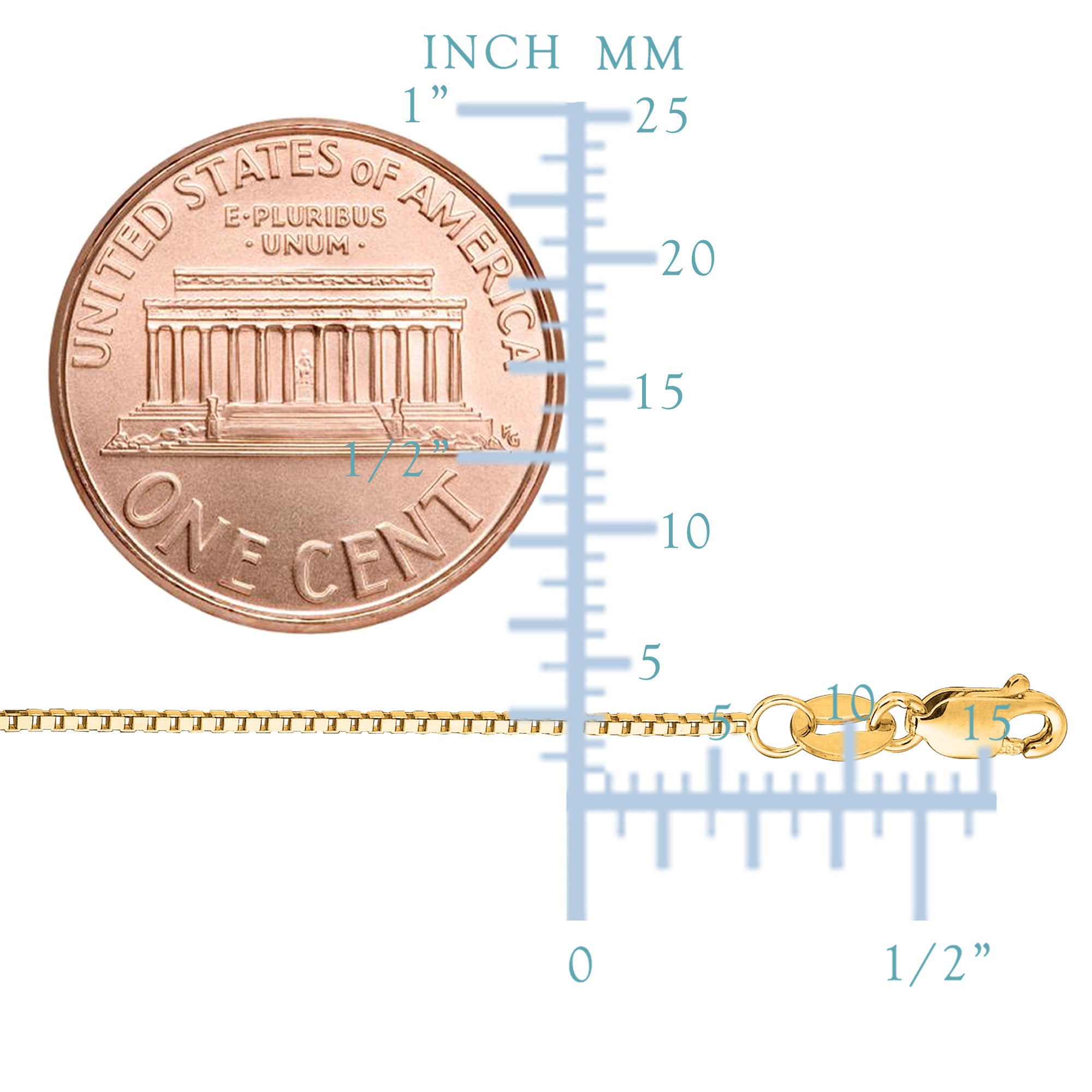 10k gul solidt guld spejlbokskæde halskæde, 0,8 mm fine designersmykker til mænd og kvinder