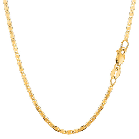 10k Yellow Gold Mariner Link Chain Necklace, 2.3mm