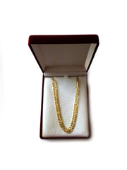 Collier chaîne Figaro creux en or jaune 10 carats, bijoux de créateur fins de 3,5 mm pour hommes et femmes