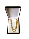 10k Yellow Gold Hollow Figaro Chain Necklace, 4.6mm