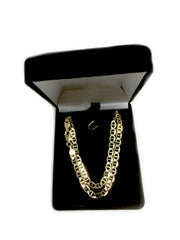 Bracelet chaîne à maillons Mariner en or jaune 10 carats, bijoux de créateur fins de 4 mm pour hommes et femmes