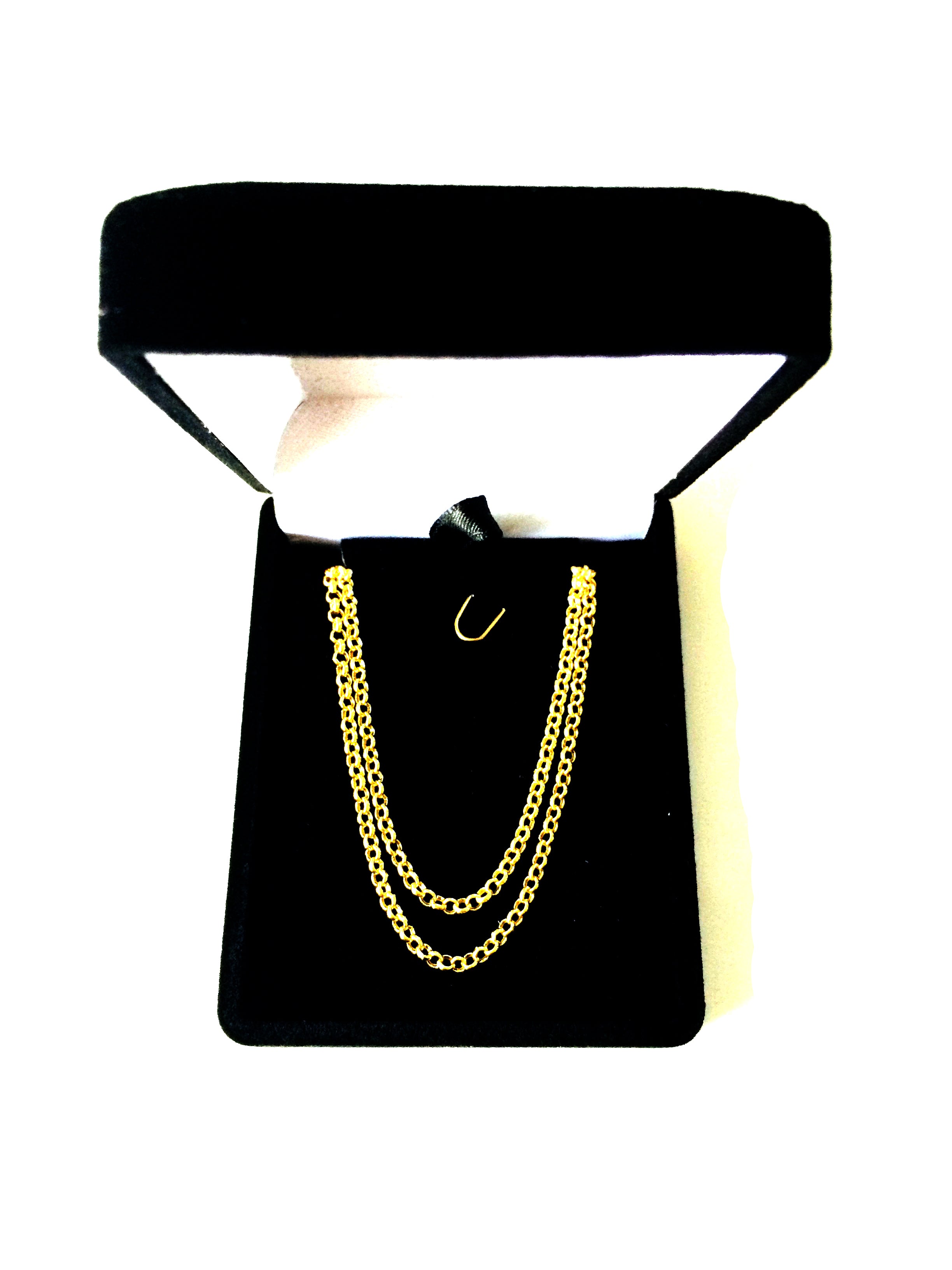 10 k gul guld rund Rolo Link Chain halskæde, 2,3 mm fine designer smykker til mænd og kvinder