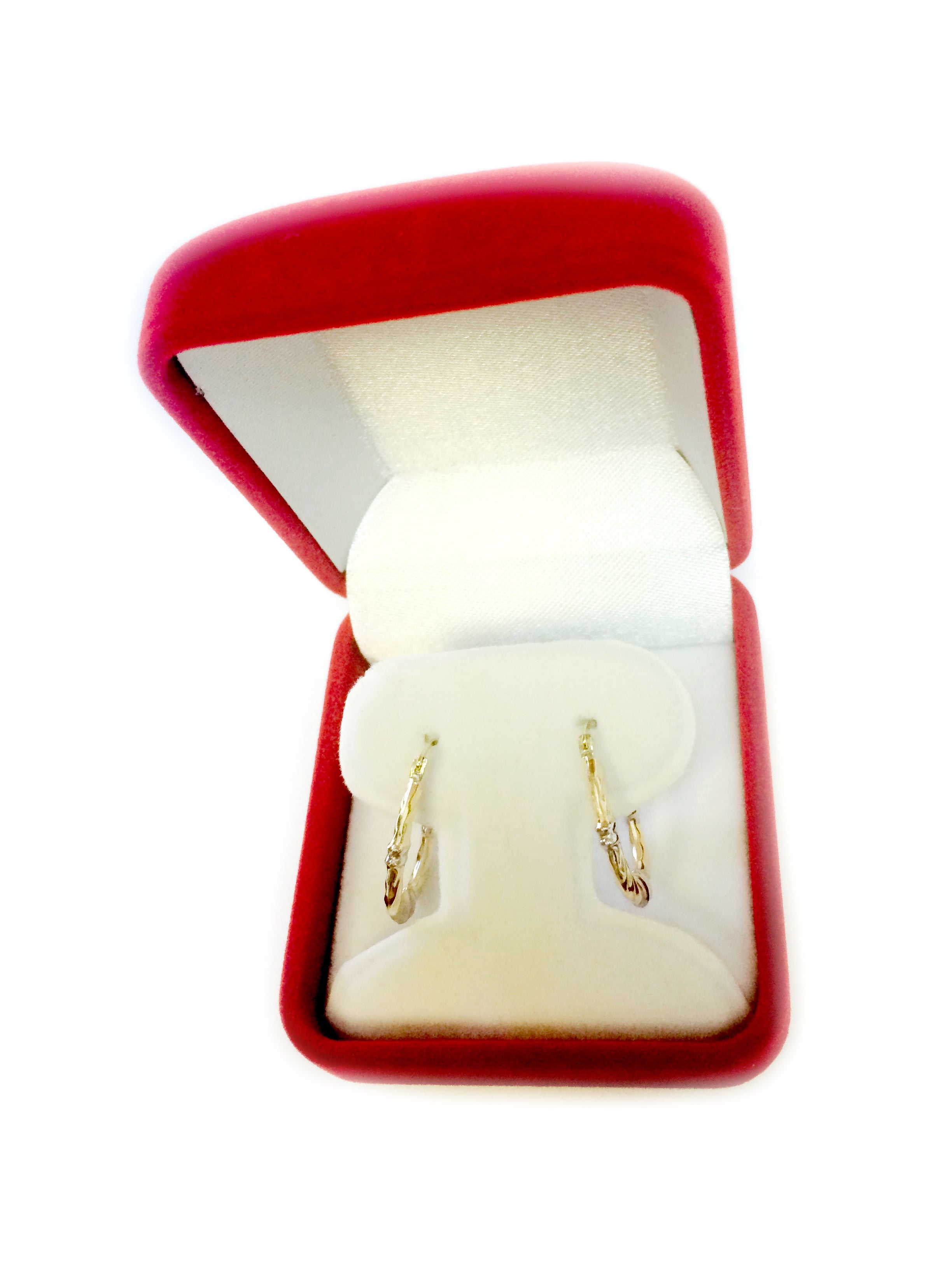 Pendientes de aro ovalados con textura de remolino de oro blanco y amarillo de 2 tonos de 10 quilates, joyería fina de diseño de 20 mm de diámetro para hombres y mujeres