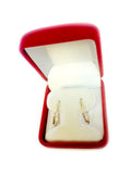10k 2 Tone White And Yellow Gold Swirl Texture Oval Hoop Earrings, Diameter 20mm