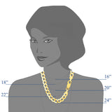 10k Yellow Gold Comfort Curb Chain Necklace, 8.2mm