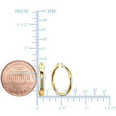 10k gul guld 3 mm skinnende runde rør bøjle øreringe fine designer smykker til mænd og kvinder