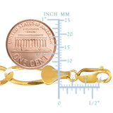 10k Yellow Solid Gold Figaro Chain Bracelet, 8.3mm, 8.5"