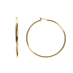 10 k gult gull 1,5 mm skinnende runde rør bøyle øredobber fine designer smykker for menn og kvinner