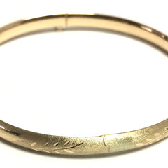 Bracelet jonc florentin à dôme poli en or jaune 10 carats, bijoux de créateurs fins de 7 pouces pour hommes et femmes