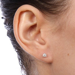 14k White Gold Round Diamond Stud Martini Earrings (0.25 cttw F-G Color, SI2 Clarity) - JewelryAffairs
 - 3