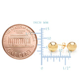 14K Yellow Gold Ball Stud Earrings