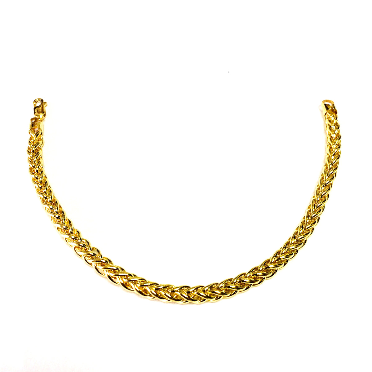 14K Yellow Gold Filled Round Franco Chain Bracelet, 6.0mm, 8.5"