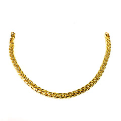 14K Yellow Gold Filled Round Franco Chain Bracelet, 6.0mm, 8.5"