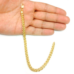 14K Yellow Gold Filled Round Franco Chain Bracelet, 6.0mm, 8.5"