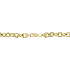 14K Yellow Gold Filled Rolo Chain Bracelet, 7.6mm, 8.5"