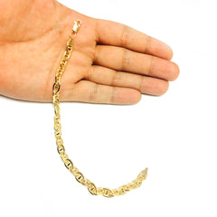 Bracciale a catena Mariner riempito in oro giallo 14K, 6,6 mm, 8,5" gioielli di design per uomini e donne