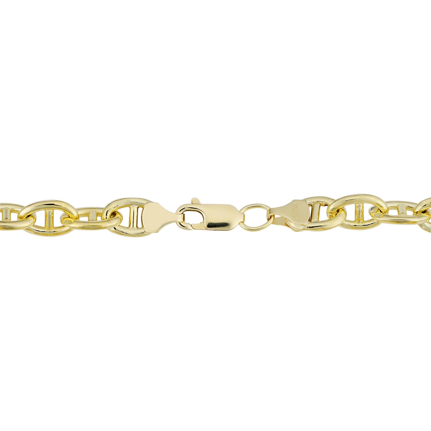 Bracelet chaîne Mariner rempli d'or jaune 14 carats, 6,6 mm, 8,5 po, bijoux de créateurs fins pour hommes et femmes