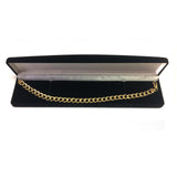 14K Yellow Gold Filled Solid Curb Chain Bracelet, 7.0mm, 8.5"