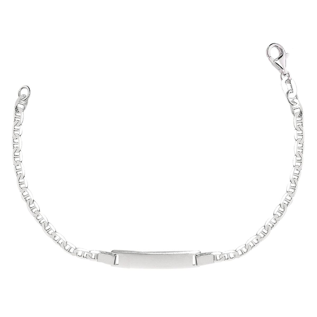 Mariner Chain Baby Id Bracelet In Sterling Silver - 6 Inches - JewelryAffairs
 - 1