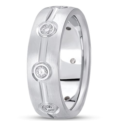 0.40ctw Diamond 14K Gold  Wedding Band (7mm) - (F - G Color, SI2 Clarity) - JewelryAffairs
