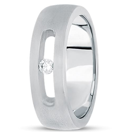 0.10ctw diamant 14K gull bryllup band (7mm) - (F - G farge, SI2 Clarity) fine designer smykker for menn og kvinner
