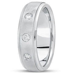 0.21ctw Diamond 14K Gold  Wedding Band (7mm) - (F - G Color, SI2 Clarity) - JewelryAffairs
