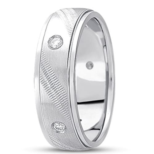 0.25ctw Diamond 14K Gold  Wedding Band (7mm) - (F - G Color, SI2 Clarity) - JewelryAffairs
