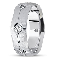 Alianza de boda de oro de 14 quilates con diamantes de 0,30 quilates (10 mm) - (color F - G, claridad SI2) joyería fina de diseño para hombres y mujeres