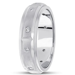 0.30ctw diamant 14K gull bryllup band (6mm) - (F - G farge, SI2 Clarity) fine designer smykker for menn og kvinner
