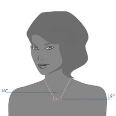 14K roséguld med 0,10 Ct Diamonds Infinity-halsband - 18 tums fina designersmycken för män och kvinnor