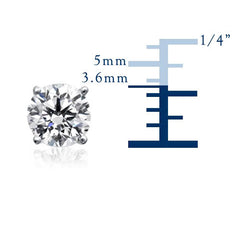 14 k hvidguld runde diamant ørestikker (0,41 cttw FG Color, SI2 Clarity) fine designersmykker til mænd og kvinder