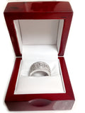14K Gold Round Diamond Pave' Set Greek Key Ring, 0.74ctw