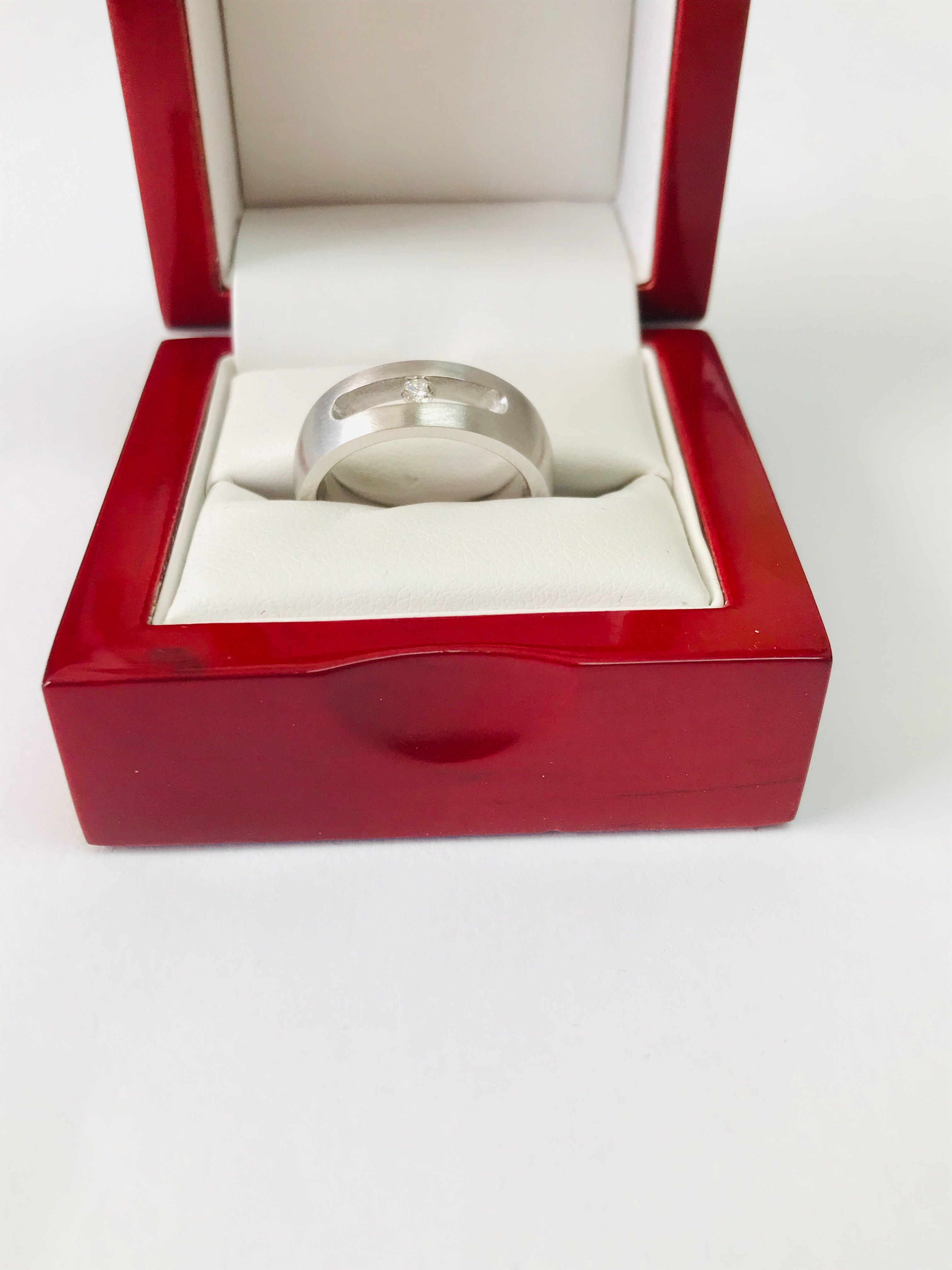 0.10ctw diamant 14K guld bryllup band (7mm) - (F - G farve, SI2 Clarity) fine designer smykker til mænd og kvinder