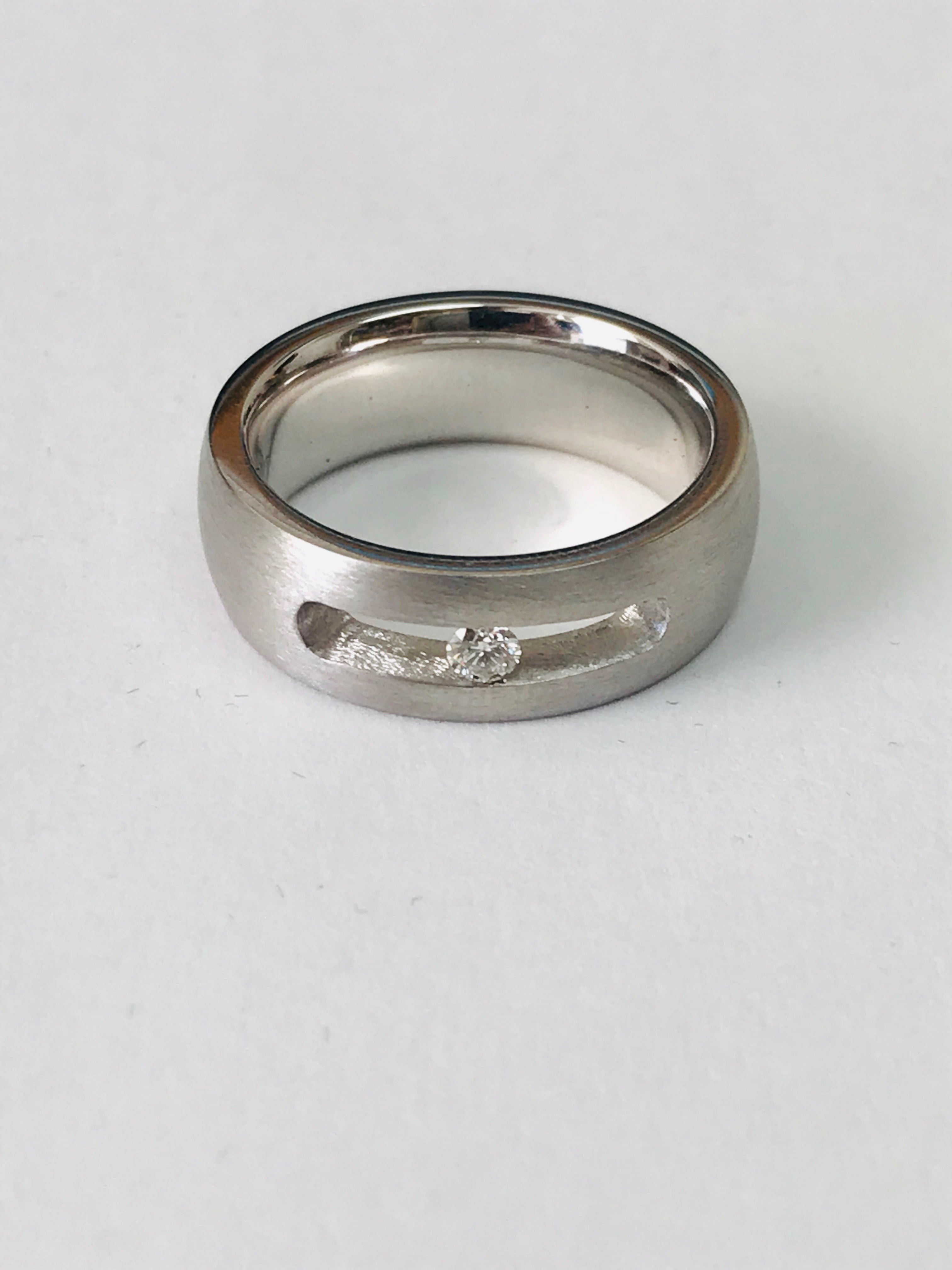 0.10ctw diamant 14K guld bryllup band (7mm) - (F - G farve, SI2 Clarity) fine designer smykker til mænd og kvinder