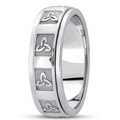 14K Gold Mens Hand Made Celtic Design Wedding Band (7mm) fine designer jewelry for men and women
