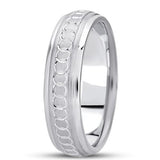 14K Gold Mens Fancy Wedding Band (7mm) - JewelryAffairs
