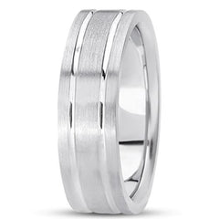 14K Gold Mens Fancy Wedding Band (7mm) fine designer jewelry for men and women