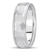 14K Gold Mens Fancy Wedding Band (7mm) - JewelryAffairs
