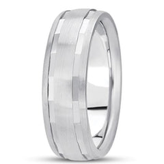14K Gold Mens Fancy Wedding Band (7mm) fine designer jewelry for men and women