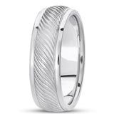 14K Gold Mens Fancy Weavy Wedding Band (7mm) - JewelryAffairs
