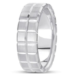 14K Gold Mens Fancy Wedding Band (8mm) fine designer jewelry for men and women