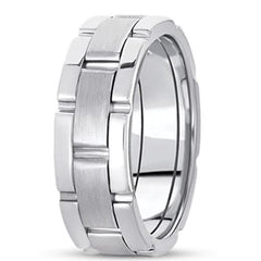 14K Gold Mens Fancy Wedding Band (8.5mm) fine designer jewelry for men and women