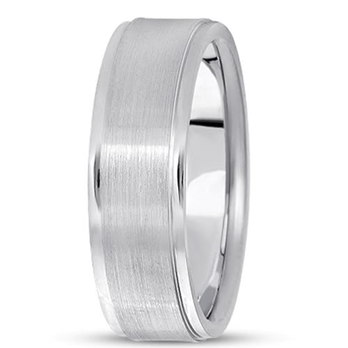 14K Gold Mens Fancy Wedding Band (7mm) - JewelryAffairs
